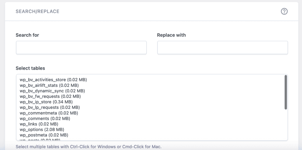 Better search replace plugin interface